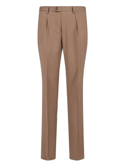 Tagliatore Herringbone Double-breasted Suit In Orange