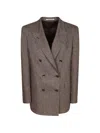Tagliatore Herringbone Double-breasted Blazer In Multi