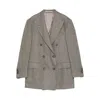 Tagliatore Herringbone Double-breasted Jacket In Gray