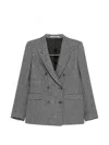 Tagliatore Paris Herringbone-pattern Double-breasted Blazer In Gray