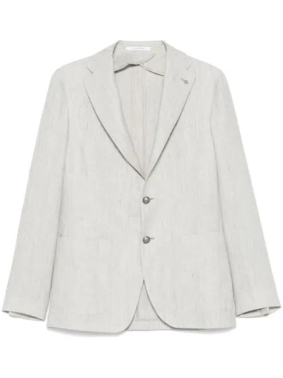 Tagliatore Striped Blazer In Neutrals