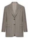 Tagliatore Tailored Wool Jacket In Brown