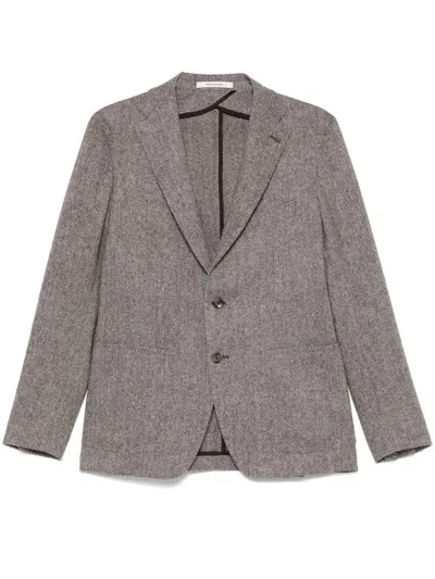 TAGLIATORE HERRINGBONE-PATTERN BLAZER
