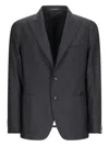 Tagliatore Herringbone-pattern Blazer In Gray