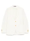 Tagliatore Herringbone-pattern Blazer In Neutrals