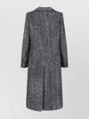 Tagliatore Herringbone Pattern Long Length Jacket In Gray
