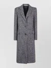 Tagliatore Herringbone Pattern Long Sleeve Coat In Multi