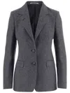 Tagliatore Herringbone Pattern Wool And Cashmere Jacket In Multi
