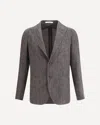 Tagliatore Herringbone Peaked-lapel Blazer In Brown