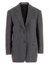 Tagliatore Herringbone Single-breasted Blazer In Gray