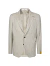 Tagliatore Herringbone Single-breasted Jacket In Neutral