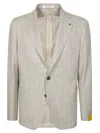 Tagliatore Herringbone Single-breasted Jacket In Neutral