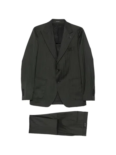 Tagliatore Herringbone Single-breasted Suit In Multi
