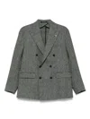 Tagliatore Double-breasted Blazer In Gray