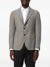 Tagliatore Montecarlo Wool Cashmere Blazer In Gray