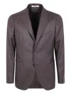 Tagliatore Tailored Single-breasted Jacket Notch Lapel In Brown