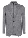 Tagliatore Herringbone Wool Jacket In Gray