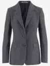 Tagliatore Herringbone Pattern Wool And Cashmere Jacket In Gray