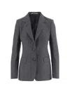 Tagliatore Herringbone Pattern Wool And Cashmere Jacket In Gray