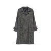 Tagliatore Herringbone-pattern Button-fastening Coat In Brown