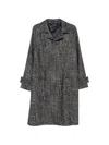 Tagliatore Herringbone-pattern Button-fastening Coat In Gray