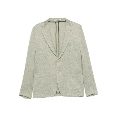 TAGLIATORE HERRINGBONE-PATTERN JACKET