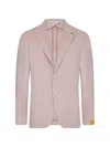 Tagliatore Herringbone-pattern Single-breasted Blazer In Neutral