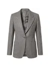 Tagliatore Herringbone-pattern Single-breasted Blazer In White