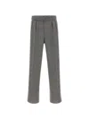 Tagliatore Herringbone-pattern Tailored Trousers In Gray
