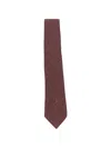 Tagliatore Herringbone-pattern Tie In Burgundy
