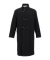 Tagliatore Toggle-front Wool Coat In Black