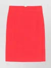 Tagliatore High Waist Knee Length Skirt In Red