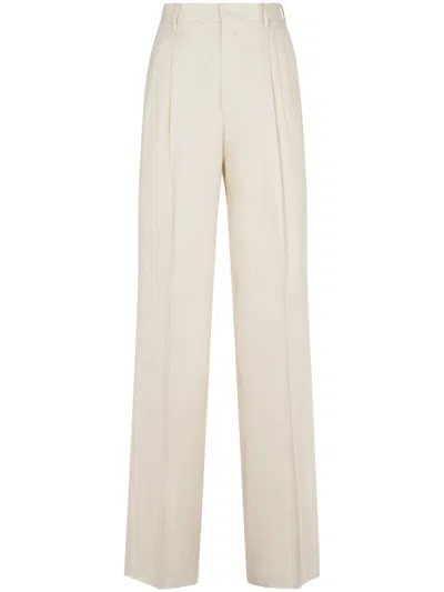TAGLIATORE HIGH-WAISTED WIDE-LEG TROUSERS WITH PLEATED FRONT