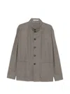 Tagliatore Klein Button-up Patch-pocket Jacket In Gray