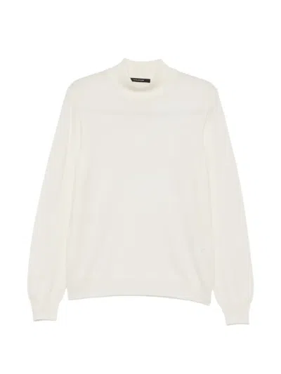 Tagliatore High-neck Virgin-wool Sweater In Neutral