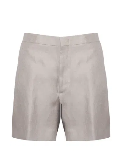 Tagliatore High-waisted Tailored Shorts In Gray
