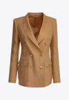 Tagliatore Honey Double-breasted Linen Blazer