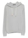 Tagliatore Hooded Sweater In Gray