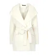 Tagliatore Hooded Waist Coat In White