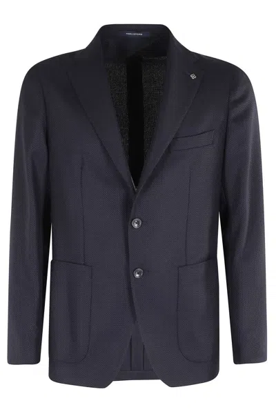 TAGLIATORE HOPSACK SINGLE-BREASTED JACKET