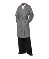 Tagliatore Checked Coat Featuring Belted Waist In Black