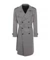 Tagliatore Houndstooth Belted Coat In Gray