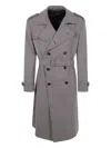 Tagliatore Houndstooth Belted Coat In White