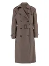 Tagliatore Houndstooth Belted Double-breasted Coat In Brown