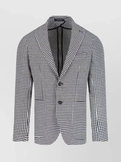 TAGLIATORE HOUNDSTOOTH BLAZER LONG SLEEVES