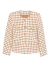 Tagliatore Houndstooth Button-fastening Jacket In Neutral