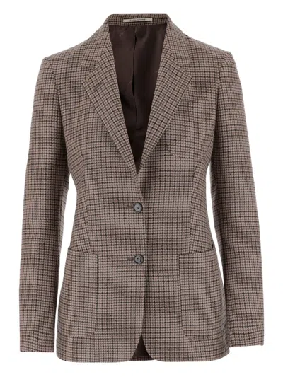 TAGLIATORE HOUNDSTOOTH BUTTONED BLAZER