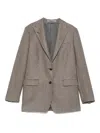 Tagliatore Houndstooth-check Single-breasted Blazer In Gray