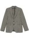 Tagliatore Gingham Check-pattern Blazer In Black