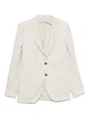 Tagliatore Taupe Plaid Tailored Jacket With Notched Lapels In Neutrals
